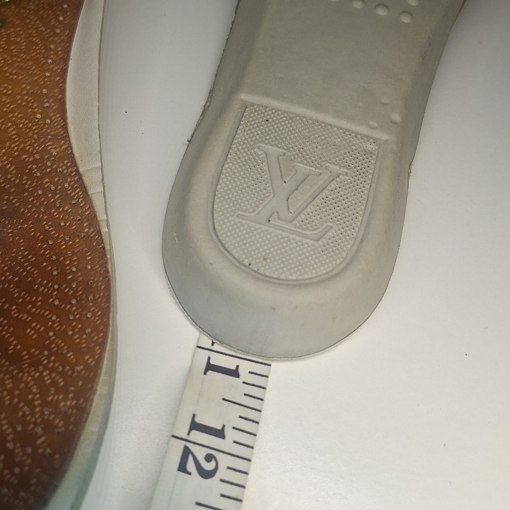 Louis Vuitton White Perforated Leather Bastia Sneakers Size Mens 7 - Picture 11 of 15